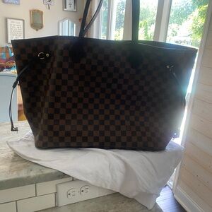 Louis Vuitton Neverfull GM Damier Ebene w/ pouch